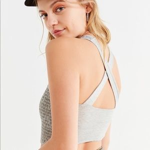 UO Smocked Crop Top Urban Outfitters
